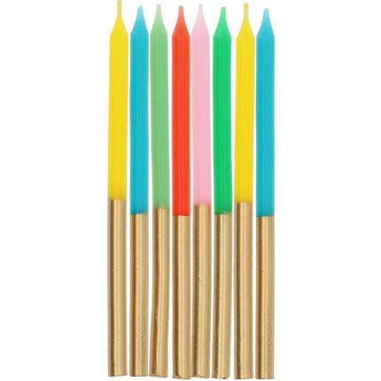 Kaarsen Retro Metallic 10cm van Folat koop je bij Partywinkel