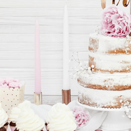 Kaarsen Wit 24cm 10st van Partydeco koop je bij Partywinkel