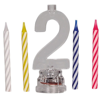 Kaarsenhouder 2 Jaar Led 13cm van Fiestas Guirca koop je bij Partywinkel