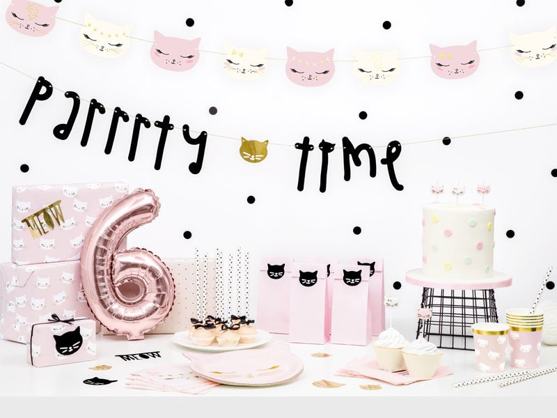 Kaarsjes Kat 2cm 6st van Partydeco koop je bij Partywinkel