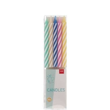 Kaarsjes Sweet Twist 10 stuks van Folat koop je bij Partywinkel