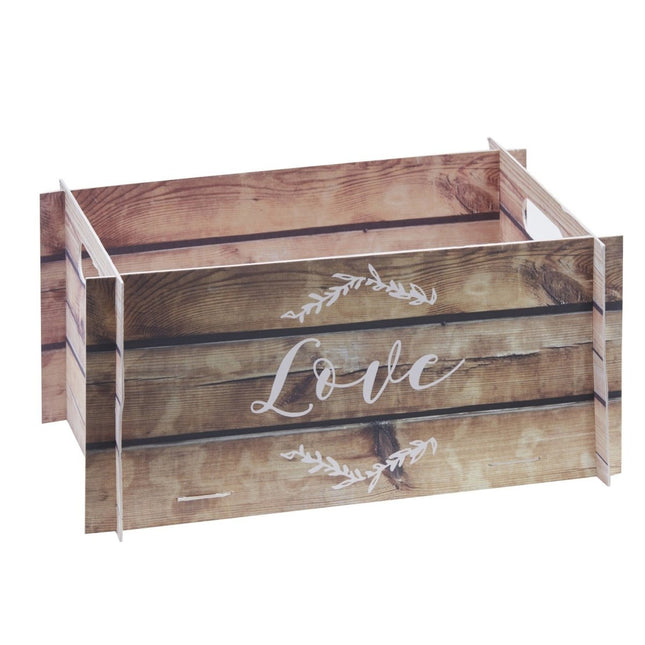 Kaarten Box Love Hout 30cm van Ginger Ray koop je bij Partywinkel