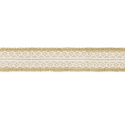 Kanten Lint Jute 5m van Partydeco koop je bij Partywinkel