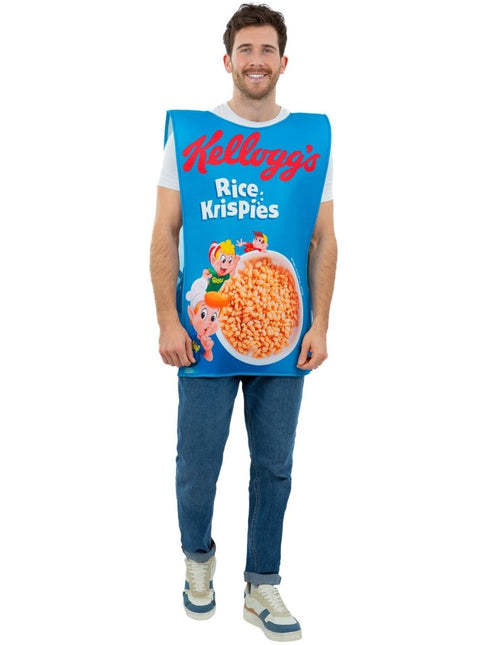Kelloggs™ Rice Krispies™ Cereal Verpakking Kostuum Heren van Smiffys koop je bij Partywinkel