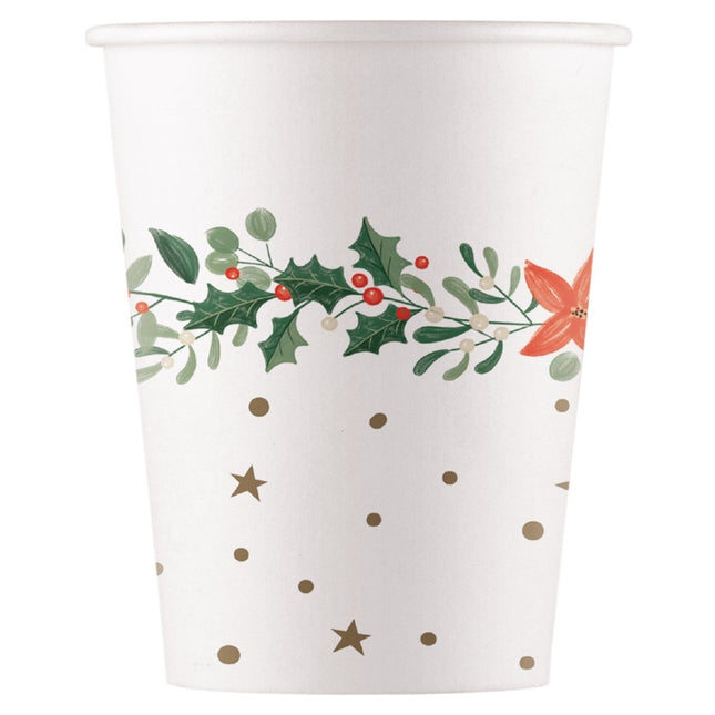 Kerst Beker 200ml 8st van Procos koop je bij Partywinkel