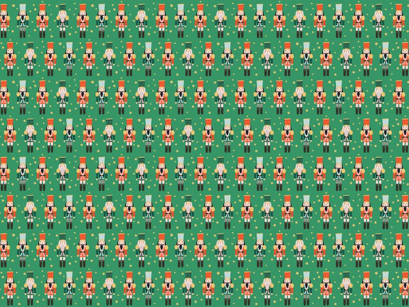 Kerst Cadeaupapier Notenkrakers 2m van Partydeco koop je bij Partywinkel