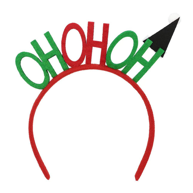 Kerst Haarband Ho Ho Ho - Partywinkel - 8712026133236