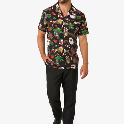 Kerst Hawaiian Blouse Merry Jinglejoy Heren van OppoSuits koop je bij Partywinkel