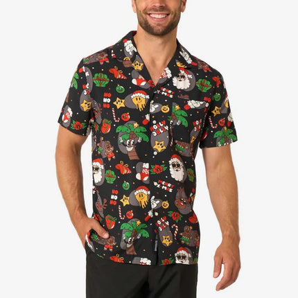 Kerst Hawaiian Blouse Merry Jinglejoy Heren van OppoSuits koop je bij Partywinkel
