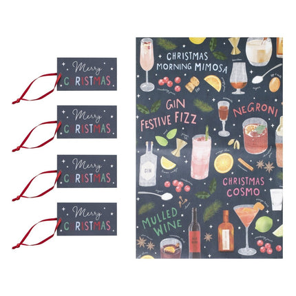 Kerst Inpakpapier Cocktail van Ginger Ray koop je bij Partywinkel
