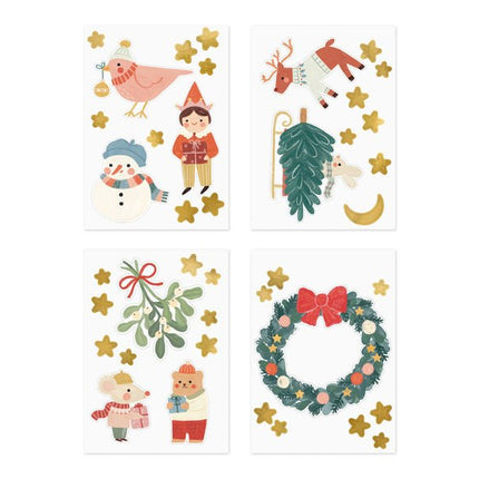 Kerst Raamsticker 40st van Partydeco koop je bij Partywinkel