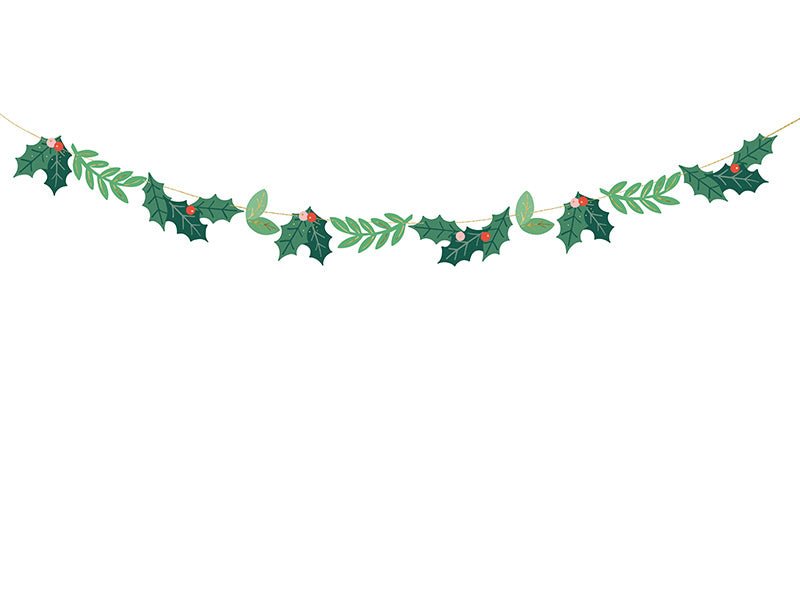 Kerst Slinger Hulst 1,5m van Partydeco koop je bij Partywinkel