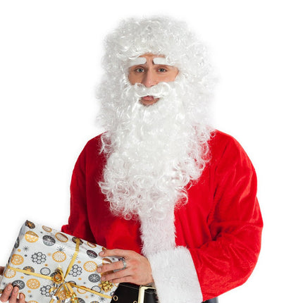 Kerstman Baard en Pruik Lang - Partywinkel - 8712026134172