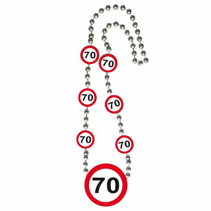 Ketting 70 Jaar Verkeersbord van Folat koop je bij Partywinkel