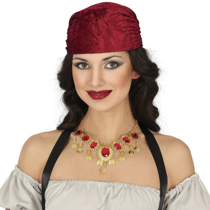 Ketting Goud Rood Diamanten van Fiestas Guirca koop je bij Partywinkel