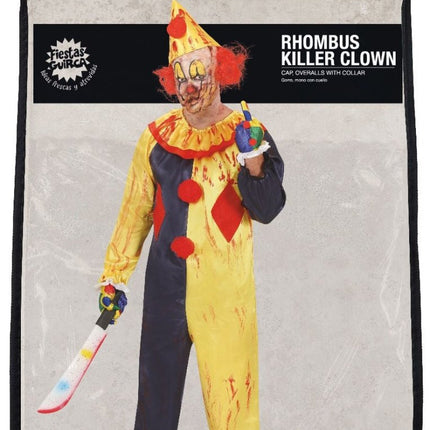Killer Clown Halloween Kostuum Heren Geel van Fiestas Guirca koop je bij Partywinkel