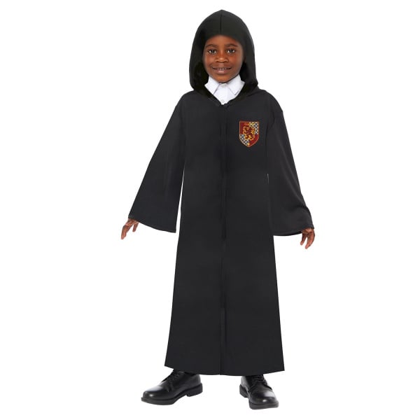 Kind Kostuum Harry Potter Cape met 4 Badges van Riethmueller koop je bij Partywinkel