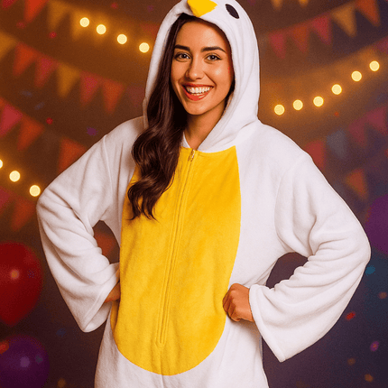 Kip Onesie Wit van PartyXclusive koop je bij Partywinkel
