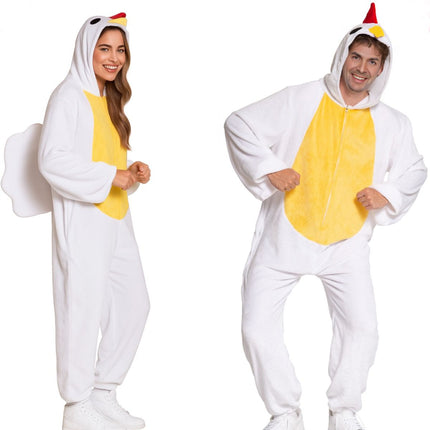 Kip Onesie Wit van PartyXclusive koop je bij Partywinkel