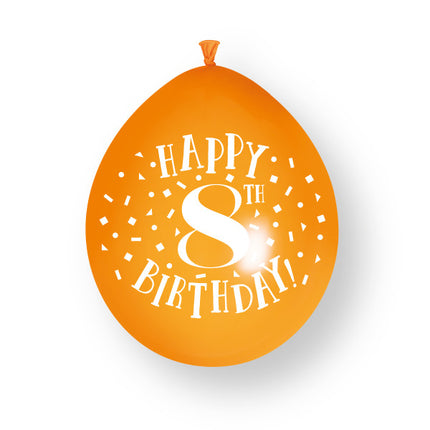 10 pièces Happy 8th Birthday 23cm" ballons en latex