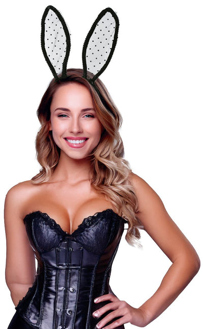 Konijn Haarband Zwart Wit van Fiestas Guirca koop je bij Partywinkel