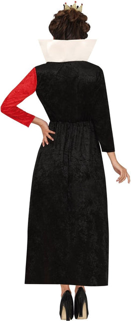 Koningin Jurk Zwart Rood Dames Harten - Partywinkel - 8434077860878