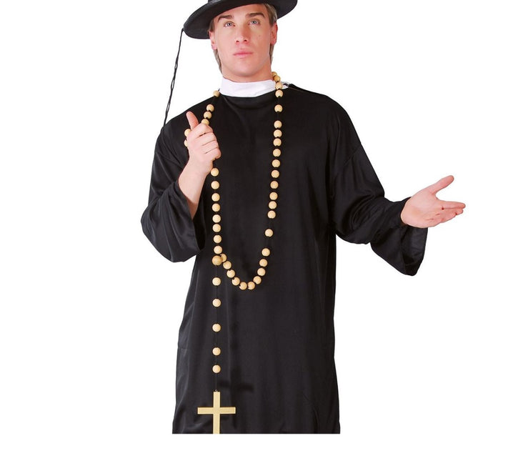 Kralenketting Kruis 75cm van Fiestas Guirca koop je bij Partywinkel