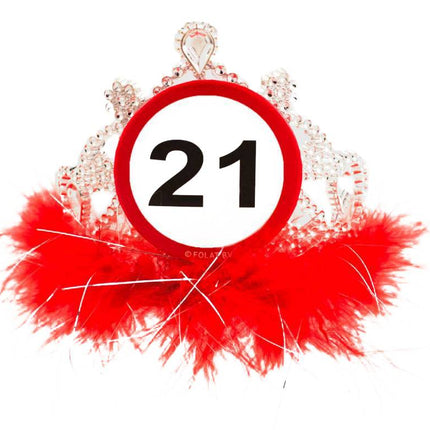 Kroontje 21 Jaar Verkeersbord - Partywinkel - 8714572288217