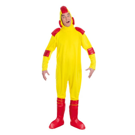 Costume La Denrée pour homme, jaune et rouge