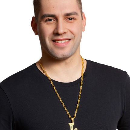 LA Goud Ketting Metaal van Partychimp koop je bij Partywinkel