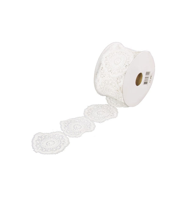 RUBAN DE SERVIETTE EN COTON EN DENTELLE 5 CM X 2 M