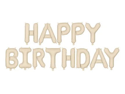 Ballon Lettre Joyeux Anniversaire Beige 3.4m