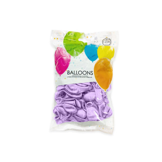 Lavendel Ballonnen Pastel 13cm 100st van WeFiesta koop je bij Partywinkel