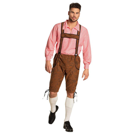 Lederhose Bruin en Blouse - Partywinkel - 8712026835703
