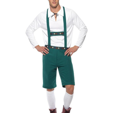 Lederhose Set Groen van Smiffys koop je bij Partywinkel
