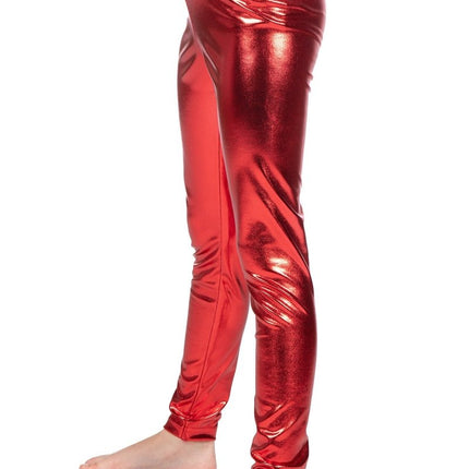 Legging metallic Rood(V) van Wilbers & Wilbers koop je bij Partywinkel