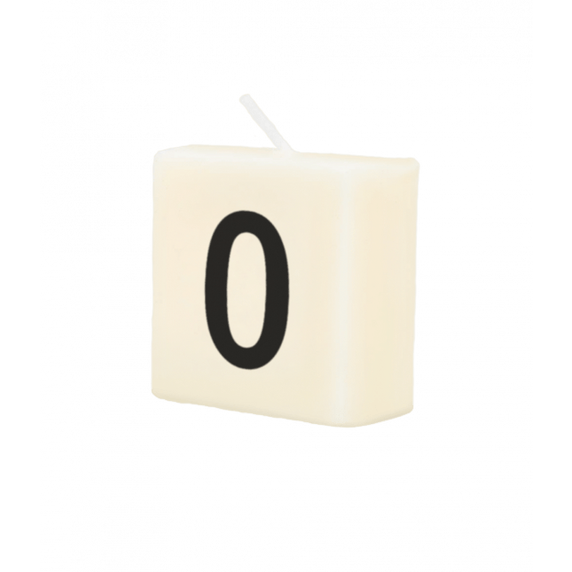 Letter Kaarsje 0 4cm van Paper Dreams koop je bij Partywinkel
