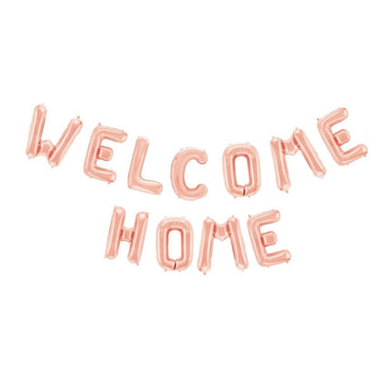 Letterballon Set Welcome Home Rose Goud van WeFiesta koop je bij Partywinkel