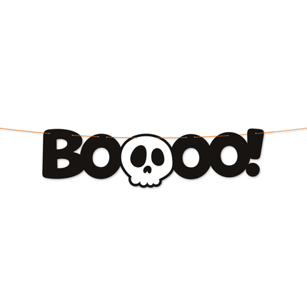 Letterbanner Booo 2m - Halloween Boo van WeFiesta koop je bij Partywinkel