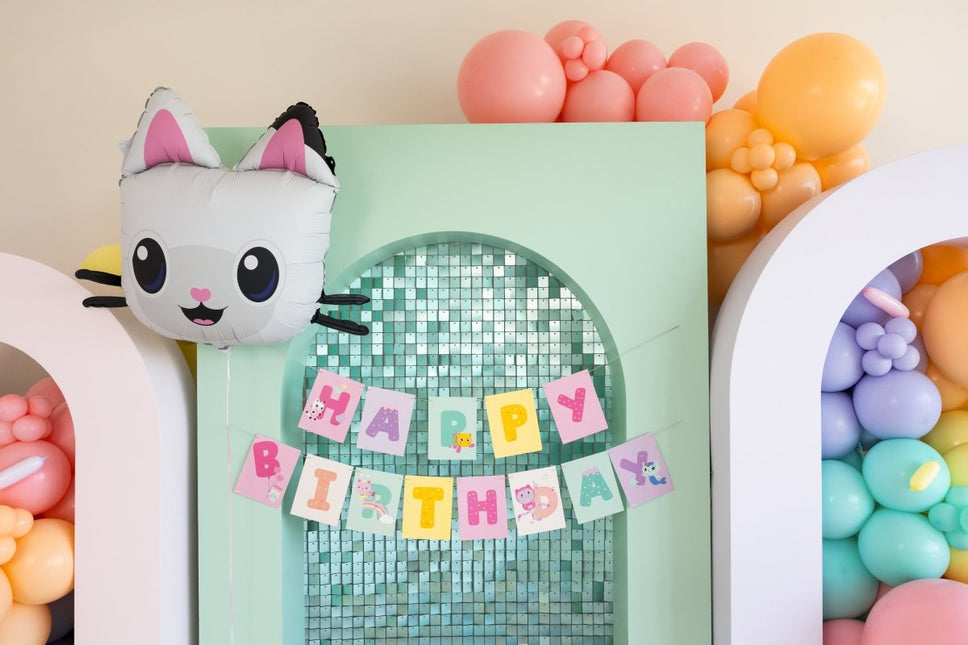 Letterslinger Happy Birthday Gabby's Dollhouse, 180 x 15 cm van Partydeco koop je bij Partywinkel