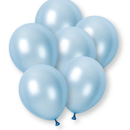 Lichtblauwe Ballonnen Pearl Premium 30cm 8st van Unique koop je bij Partywinkel