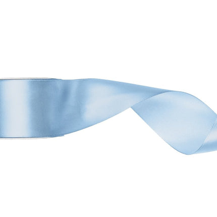 Lichtblauwe Lint 25Mm Satijn 25m van Partydeco koop je bij Partywinkel