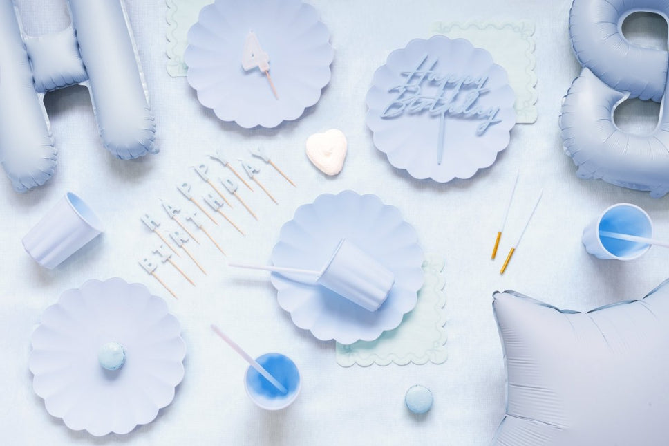 Lichtblauwe Servetten Strik 16,5cm van Partydeco koop je bij Partywinkel