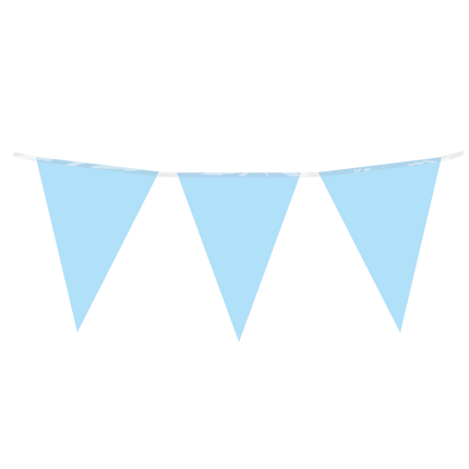 Lichtblauwe Slinger Plastic 10m - Partywinkel - 8716764236013