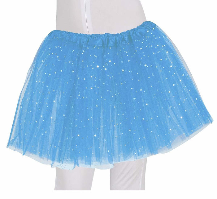 Lichtblauwe Tutu Sterren 30cm van Fiestas Guirca koop je bij Partywinkel