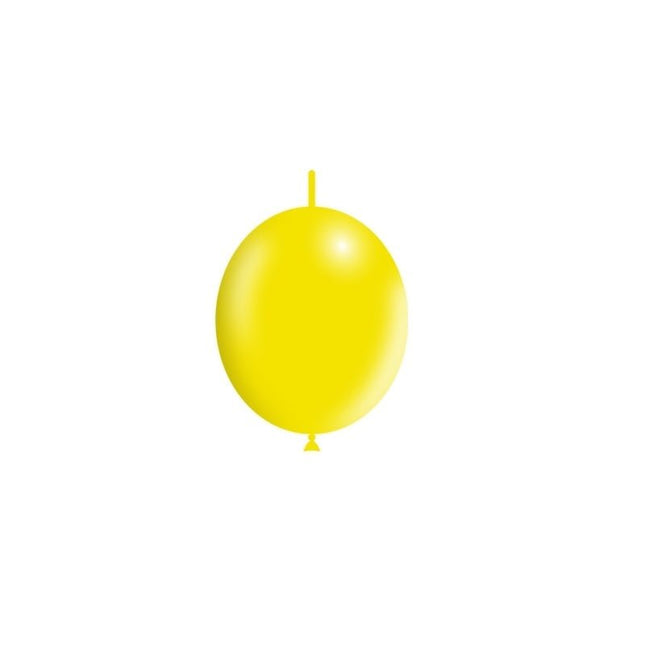 Lichtgele Knoopballonnen 15cm 100st van Balloonia koop je bij Partywinkel