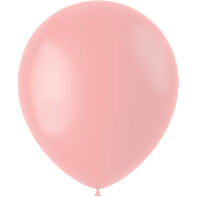 Lichtroze Ballonnen Powder Pink 33cm 10st van Folat koop je bij Partywinkel