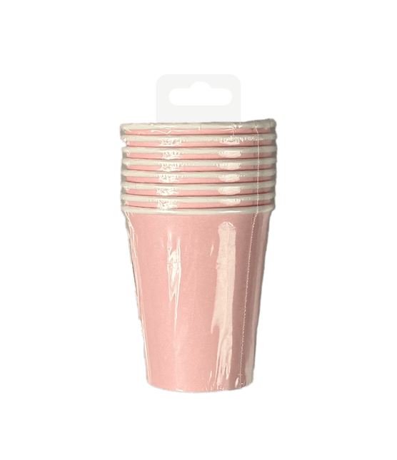 Lichtroze Bekers 7cm 8st van Paper Dreams koop je bij Partywinkel