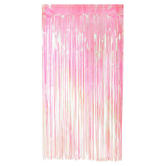 Lichtroze Deurgordijn Paremoer 2m van Boland koop je bij Partywinkel