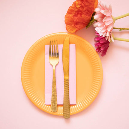 Lichtroze Servetten 3 Laags 33cm 20st van Folat koop je bij Partywinkel